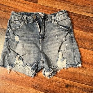 Risen jeans women shorts